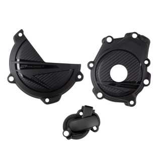 KIT DE PROTECTIONS DE MOTEUR POLISPORT NOIR KTM SXF 450 ET HUSQVARNA FC 450 2023-2025