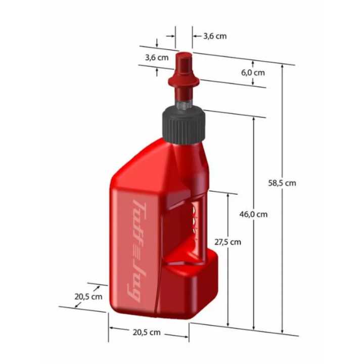JERRICAN BIDON D' ESSENCE TUFF JUG ROUGE GENERATION 3 10 LITRES