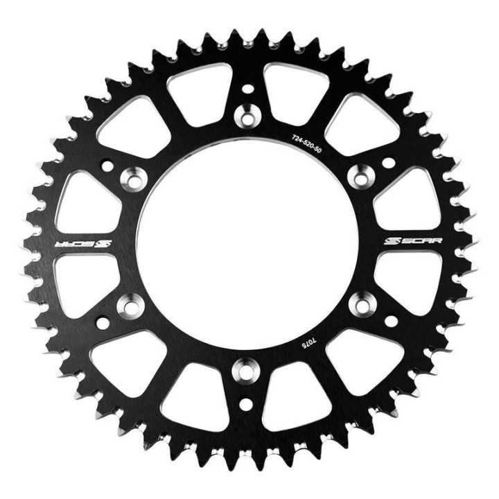 COURONNE SCAR ALU NOIRE TYPE SRS530 PAS 520 49 DENTS KTM EXCF 250 2007-2025