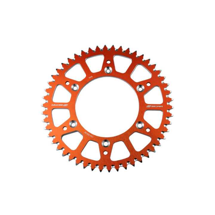 COURONNE SCAR ALU ORANGE TYPE SRS530 PAS 520 51 DENTS KTM SX 125 1993-2025