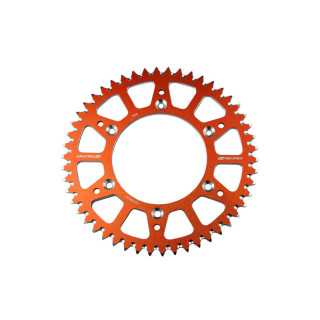 COURONNE SCAR ALU ORANGE TYPE SRS530 PAS 520 52 DENTS KTM EXC 300 1993-2017