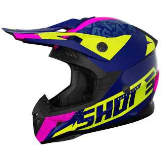 CASQUE CROSS SHOT ENFANT PULSE AIRFIT YELLOW BLUE GLOSSY