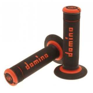 POIGNEES DOMINO OFF-ROAD X-TREME NOIR/ORANGE 22 MM