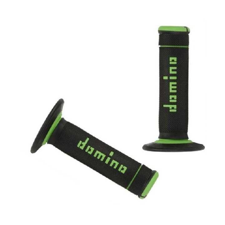 POIGNEES DOMINO OFF-ROAD X-TREME NOIR/VERT 22 MM