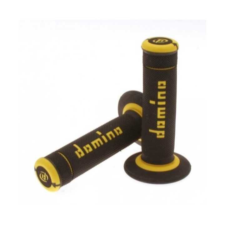 POIGNEES DOMINO OFF-ROAD X-TREME NOIR/JAUNE 22 MM