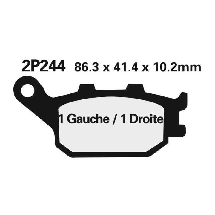 Plaquettes de frein NISSIN arrière YAMAHA MT-07 route semi-métallique - 2P-244NS2014-2024