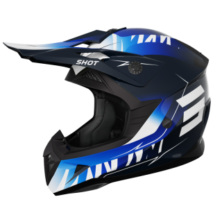CASQUE CROSS SHOT ENFANT PULSE X-TREM BLUE GLOSSY TAILLE YS