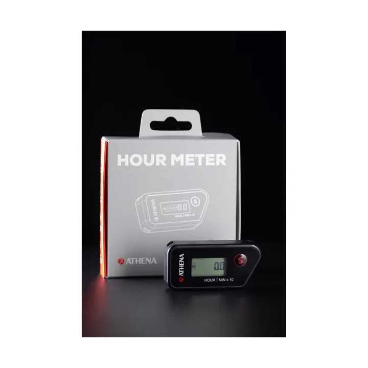 COMPTEUR D' HEURES SANS FIL NOIR ATHENA