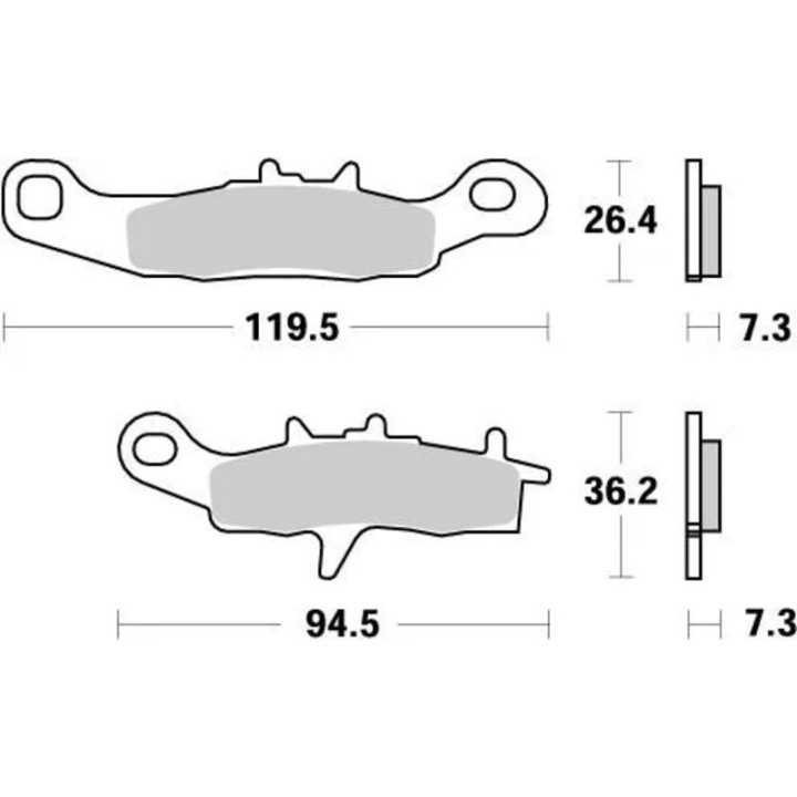 PLAQUETTES DE FREIN AVANT MOTO MASTER NITRO KAWASAKI KX 85 2001-2024