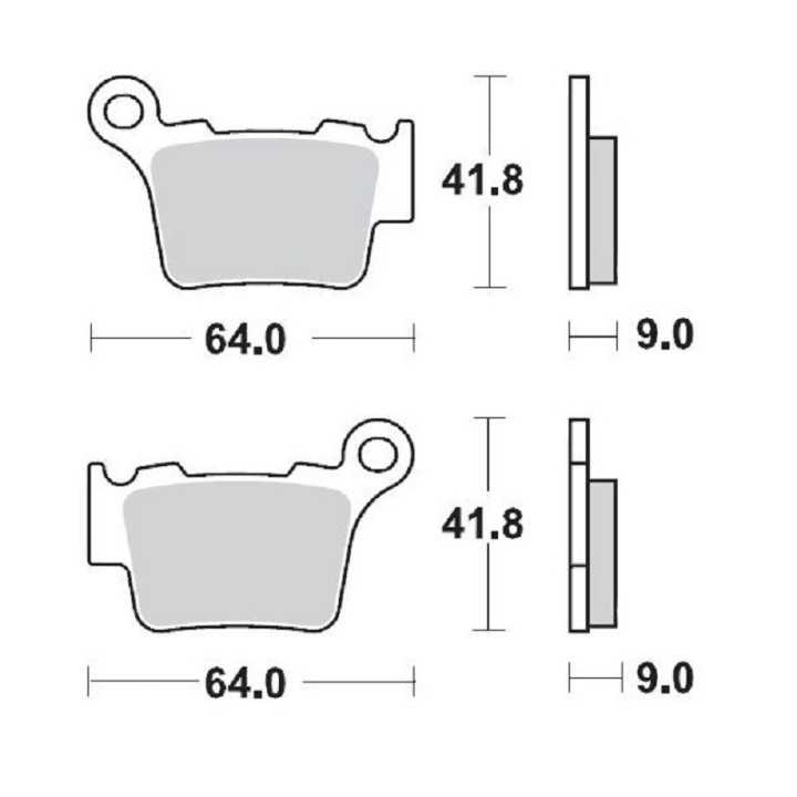PLAQUETTES DE FREIN ARRIERE MOTO MASTER NITRO KTM EXCF 250 2004-2024