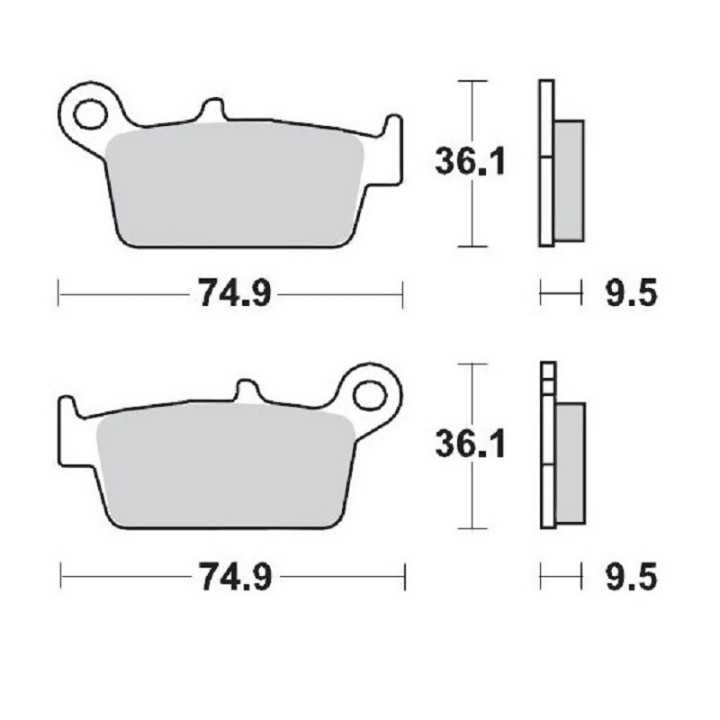 PLAQUETTES DE FREINS ARRIERE MOTO MASTER NITRO YAMAHA YZ 125 250 1998-2002