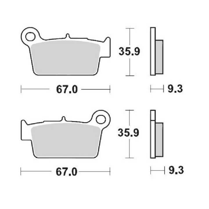 PLAQUETTES DE FREINS ARRIERE MOTO MASTER NITRO YAMAHA YZF 250 2003-2024