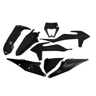 KIT PLASTIQUES CARENAGE NOIR KTM 150 250 300 EXC 2018-23