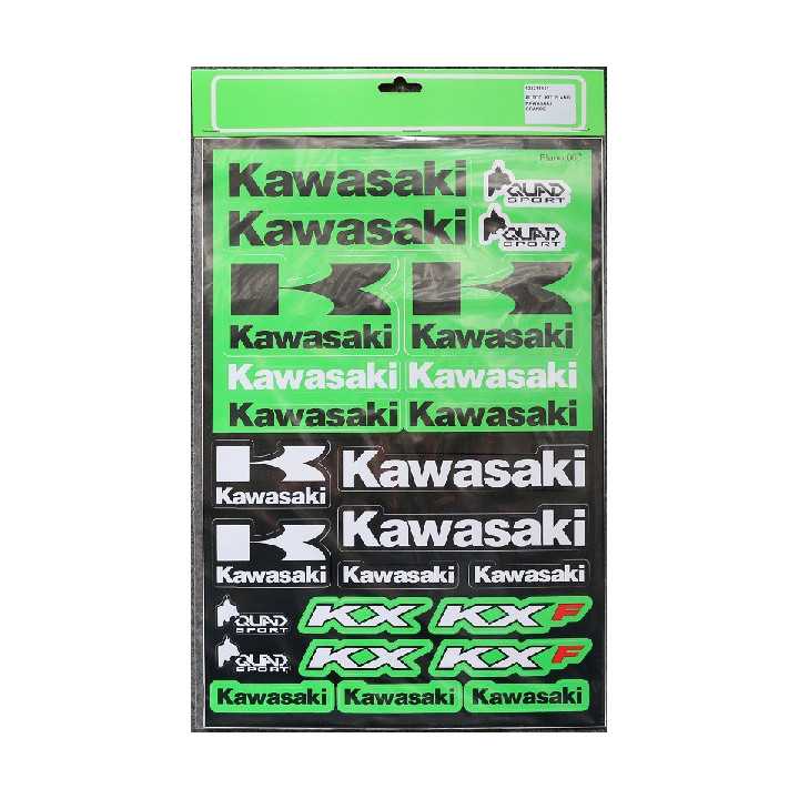 PLANCHE 43 cm X 29 cm STICKERS AUTOCOLLANT KIT PLANO KAWASAKI