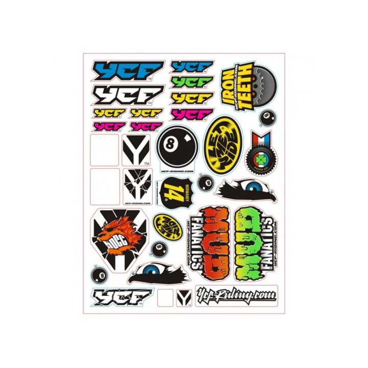 PLANCHE DE STICKERS YCF 50 88 125 150 190