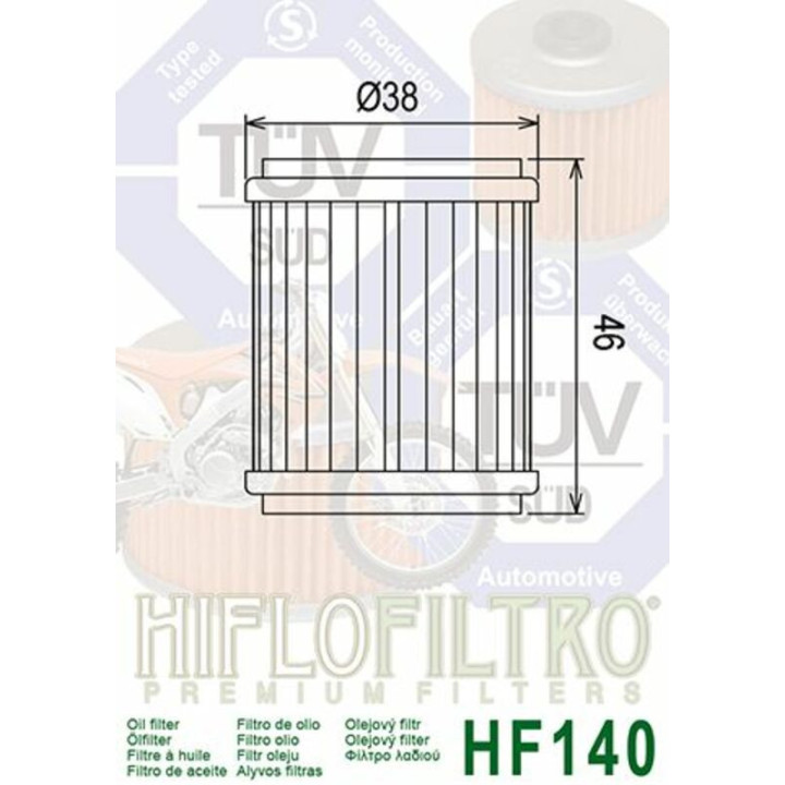FILTRE A HUILE YZF 250 2009/24 HF140 HIFLOFILTRO