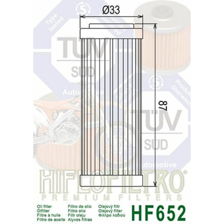 FILTRE A HUILE SXF 350 11/20 HF652 HIFLOFILTRO