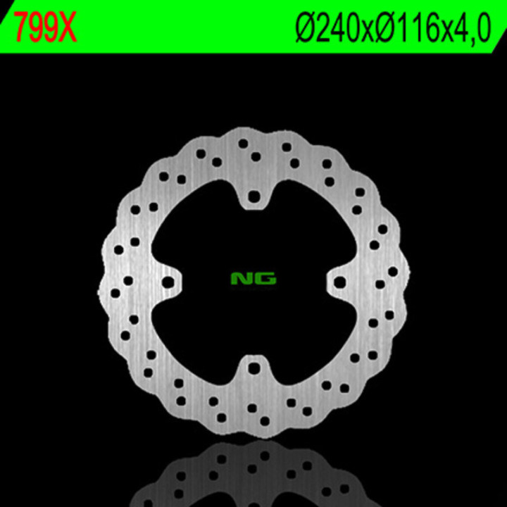 DISQUE DE FREIN ARRIERE A PETALES WAVE NG KAWASAKI KXF 450 06/18