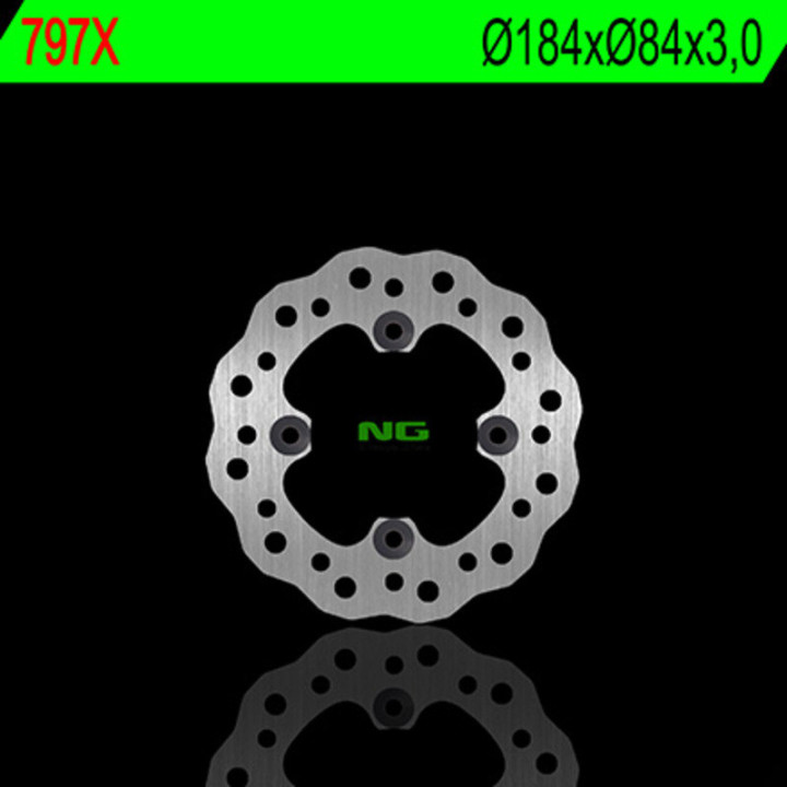 DISQUE DE FREIN ARRIERE A PETALES WAVE NG KAWASAKI KX 85 01/21