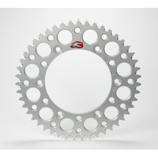 Couronne RENTHAL Ultralight 52 dents alu anti-boue pas 520 type 150U anodise argent Yamaha WRF-250 2001-06