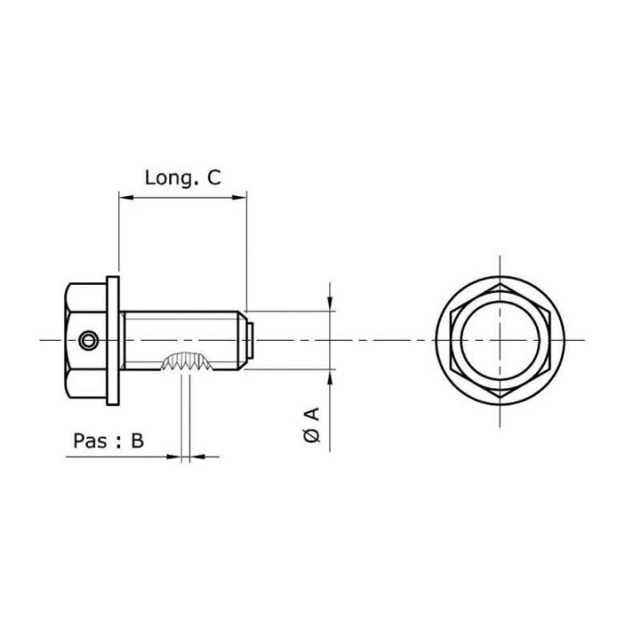 Bouchon de vidange TECNIUM aimanté alu noir kx 65 85 125 kxf 250 450