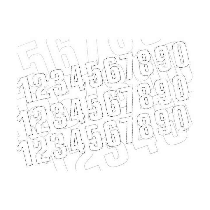 NUMERO DE COURSE 13X7 CM