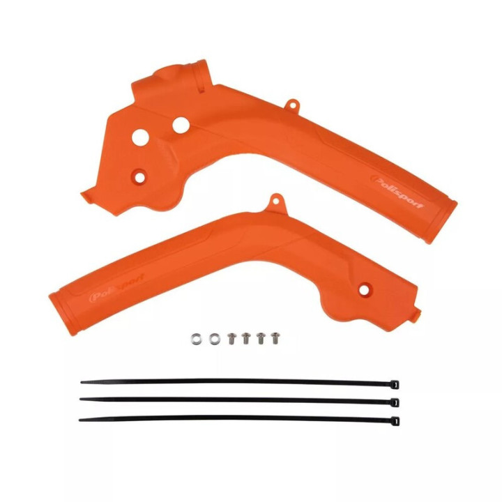PROTECTIONS DE CADRE ORANGE POLISPORT KTM SX 125 ET 150 2016-2018