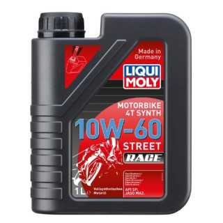 Huile moteur moto 4T 10W-60 Street Race 1l 100% synthétique