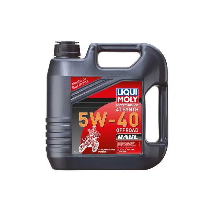 Huile moteur moto 4T 5W-40 Offroad Race 4l 100% synthétique