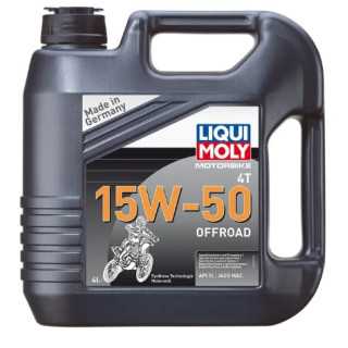 Huile moteur moto Liqui Moly 4T 15W-50 Offroad 100% synthétique 4L