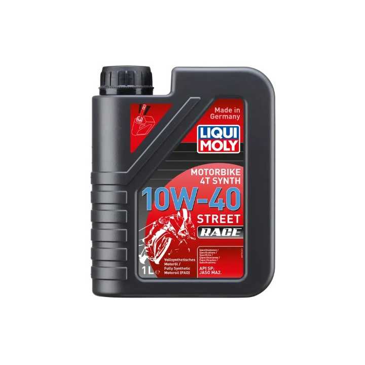 Huile moteur moto 4T 10W-40 Street 1l 100% synthétique