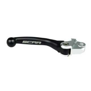 LEVIER DE FREIN FLEXIBLE ALUMINIUM SCAR NOIR YAMAHA YZ 125 250 YZF WRF 250 450 KAWASAKI KXF 250 450