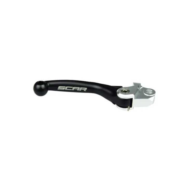 LEVIER DE FREIN FLEXIBLE ALUMINIUM SCAR NOIR YAMAHA YZ 125 250 YZF WRF 250 450 KAWASAKI KXF 250 450