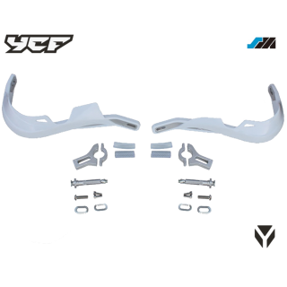 PAIRE DE PROTEGES MAINS YCF ENDURO SUPERMOTARD BLANCHE POUR GUIDON 22.2 ET 28.6mm