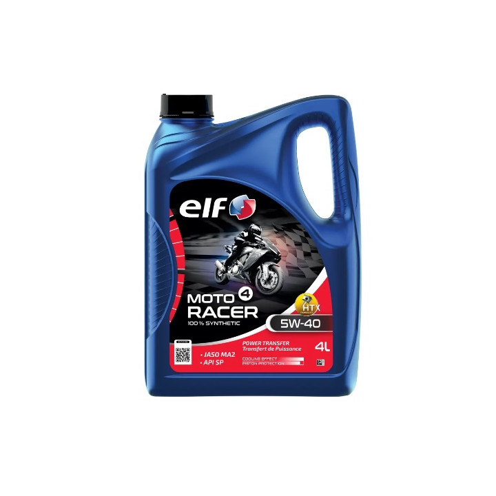 HUILE MOTEUR MOTO 4 RACER 5W-40 ELF SYNTHETIQUE 4T 4L