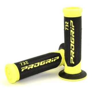 POIGNEES DE GAZ MOTO PROGRIP SUPERBIKE JAUNES