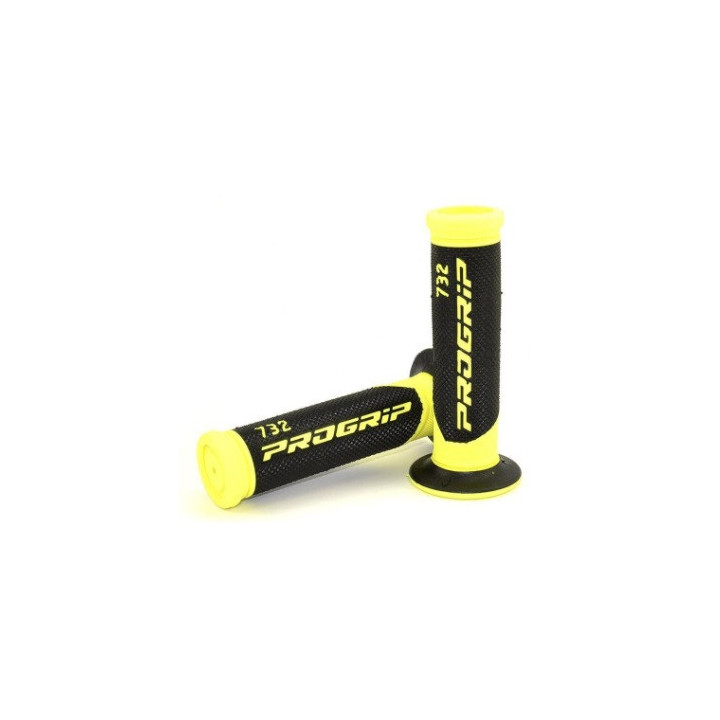 POIGNEES DE GAZ MOTO PROGRIP SUPERBIKE JAUNES
