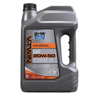 HUILE MOTEUR 4T MINERALE V-TWIN 20W50 4L BEL-RAY