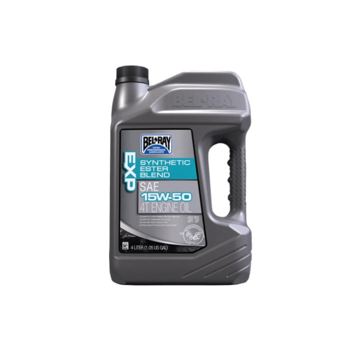 HUILE MOTEUR 4T SEMI-SYNTHETIQUE EXP ESTER BLEND 15W50 4L BEL-RAY