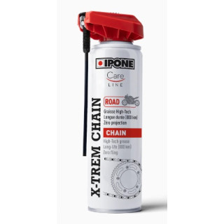 GRAISSE BOMBE CHAINE IPONE SPRAY CARELINE X-TREM CHAIN ROAD 250ML MOTO