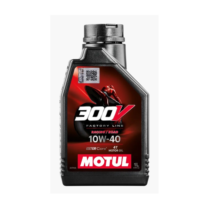 HUILE  MOTEUR MOTUL 300V FACTORY LINE ROAD RACING 10W40  4T 100% SYNTHETIC 1 LITRE