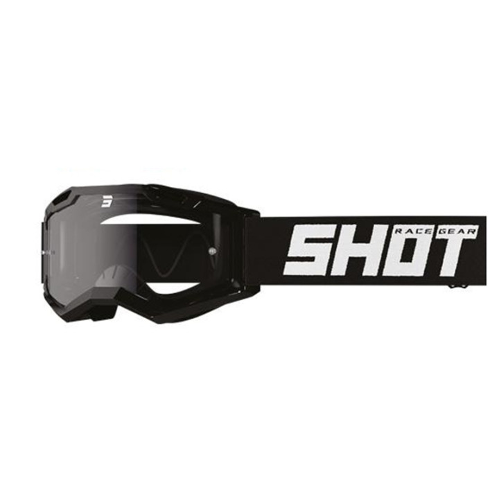LUNETTES MASQUE CROSS SHOT SOLID BLACK GLOSSY ROCKET 2.0 KID ENFANT