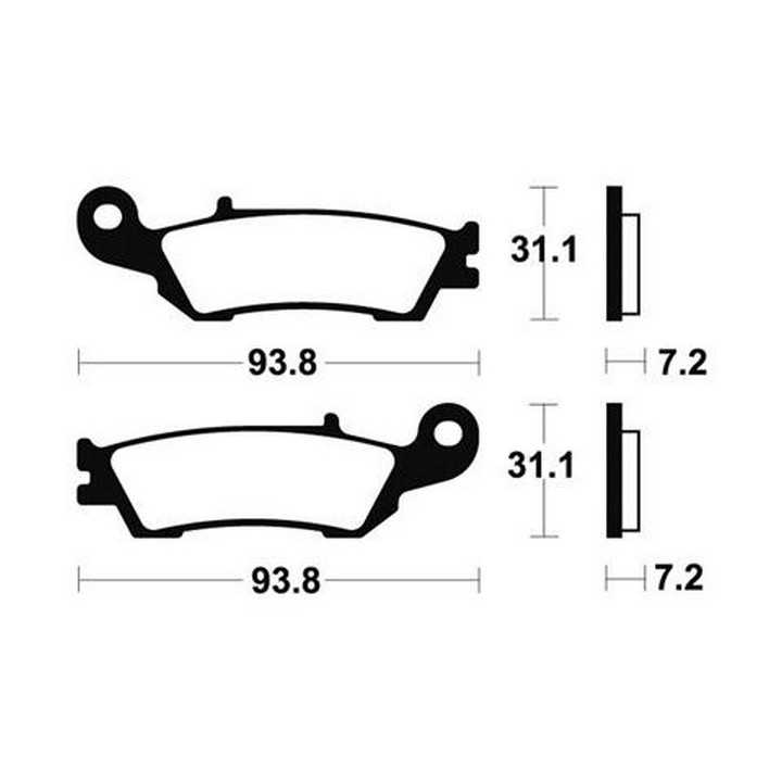 PLAQUETTE DE FREIN AVANT MO340 LOISIR BENDIX YAMAHA YZ 125 08/15