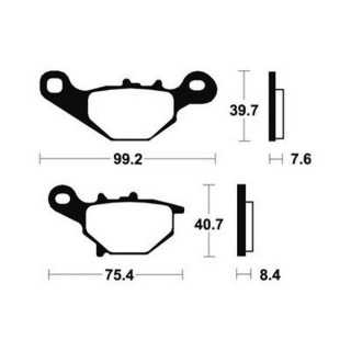 PLAQUETTE DE FREIN AVANT MO194 LOISIR BENDIX YAMAHA WRF 450 03/15