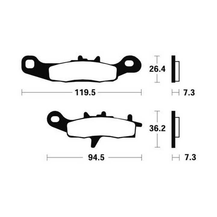 PLAQUETTE DE FREIN AVANT MO226 LOISIR BENDIX SUZUKI RM 85 05/15