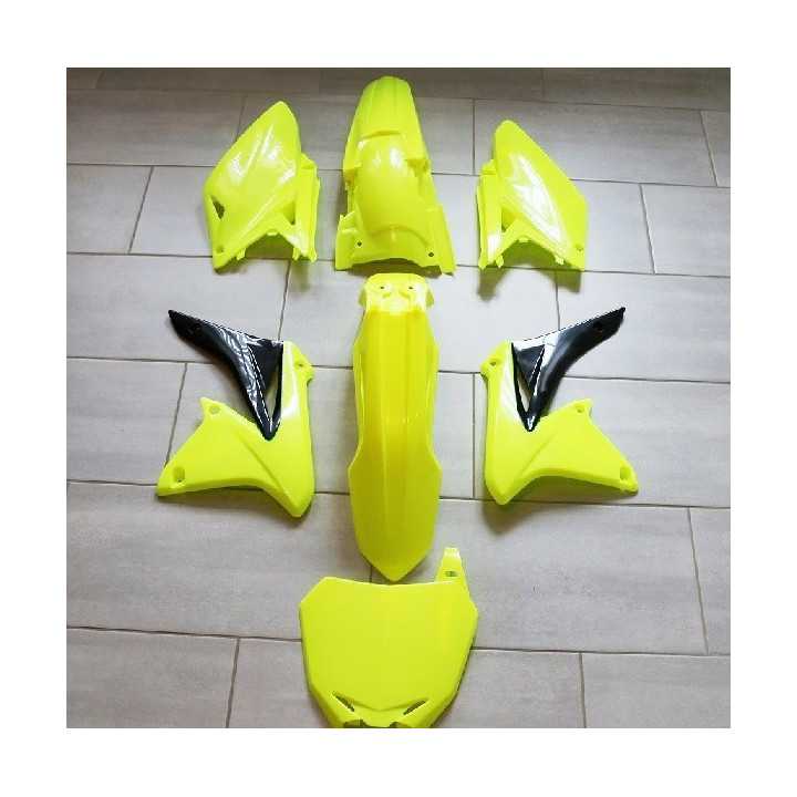 KIT PLASTIQUES RACETECH JAUNE FLUO SUZUKI RMZ 450 08/16