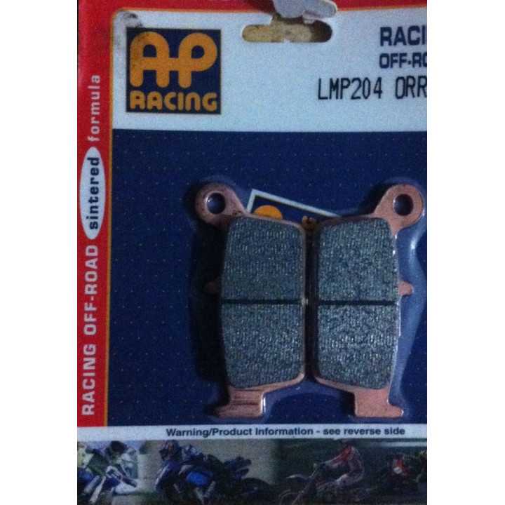 PLAQUETTES DE FREIN ARRIERE AP RACING LMP204ORR YAMAHA YZ 250 98/02
