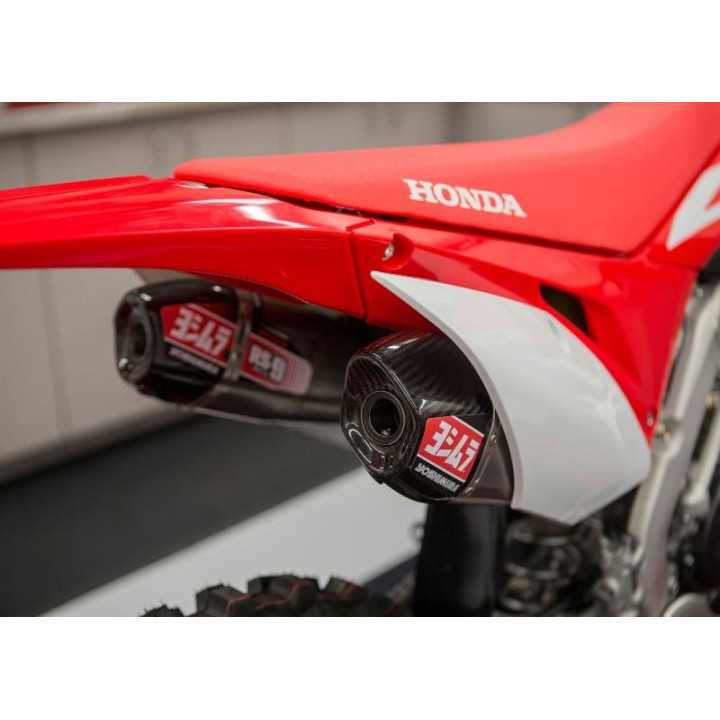 LIGNE COMPLETE YOSHIMURA USA RS9-E INOX/SILENCIEUX DOUBLE ALU CRF 450 POT D'ECHAPPEMENT 15/16