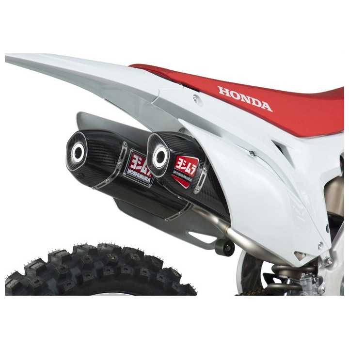 LIGNE COMPLÈTE YOSHIMURA USA RS-9 TITANE/2 SILENCIEUX CARBONE CRF 250 POT D'ECHAPPEMENT 14/17