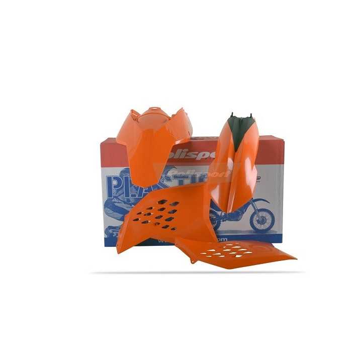 KIT PLASTIQUES POLISPORT EXC 250 08/11 COULEUR ORIGINE KTM